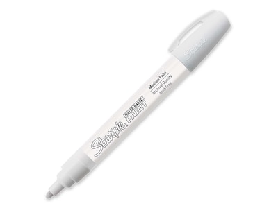 Sharpie Oil-Based Paint Marker, Medium Point, White Ink, Pack of 6