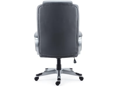 Quill Brand® Mcallum Bonded Leather Manager Chair, Gray (51474)