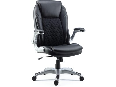 Quill Brand® Sorina Bonded Leather Chair, Black (51471) | Quill.com