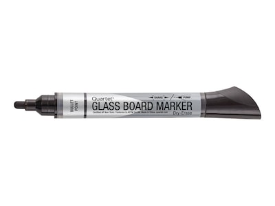 Quartet Glass Board Dry Erase Markers, Bullet Tip, Assorted, 4