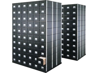 Bankers Box Staxonsteel Storage Drawers, Stackable, Letter Size, Black, 6/Carton (00511)