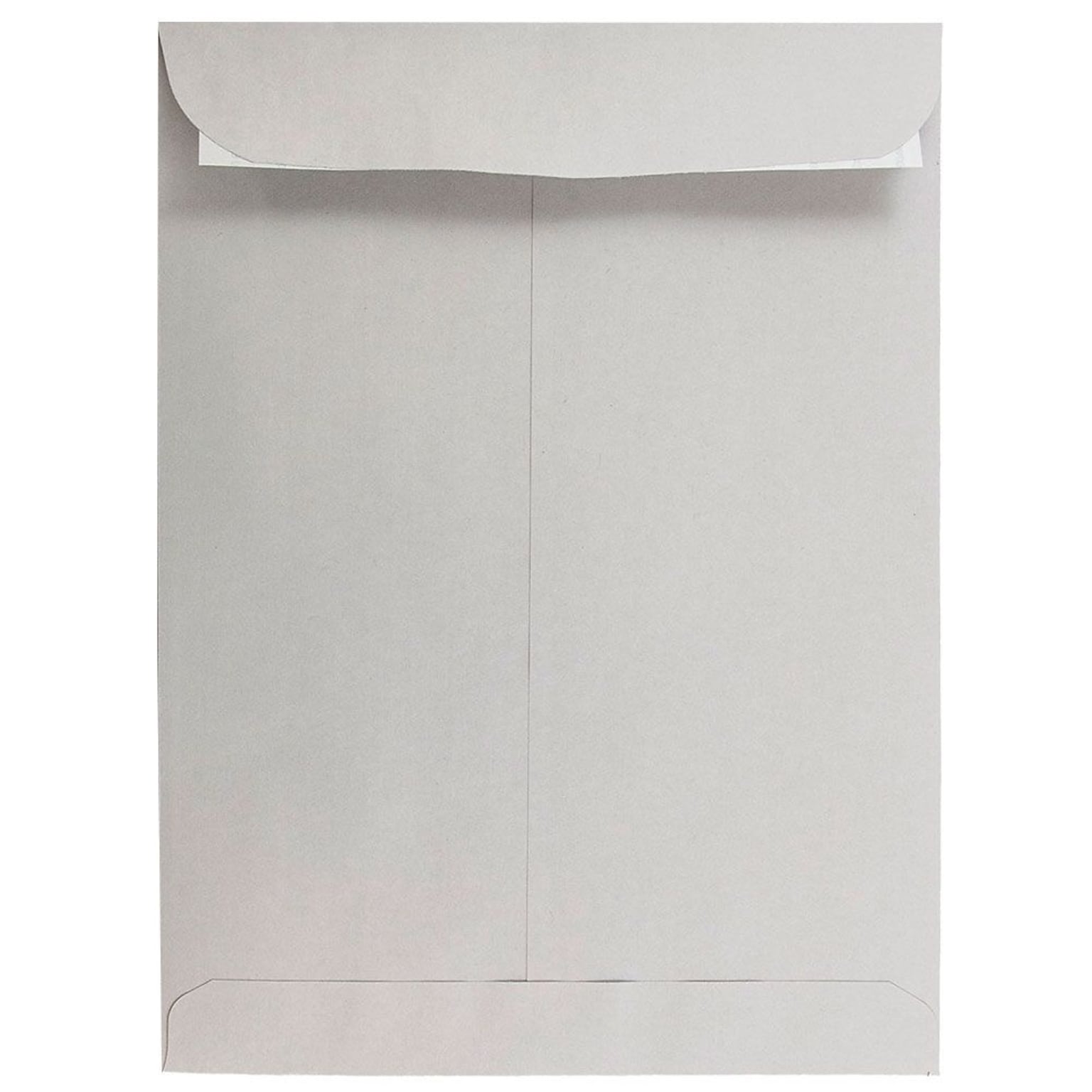JAM Paper 9 x 12 Open End Catalog Envelopes with Peel and Seal Closure, Light Grey, 50/Pack (12931115i)