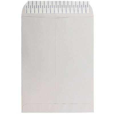 JAM Paper 9 x 12 Open End Catalog Envelopes with Peel and Seal Closure, Light Grey, 50/Pack (12931115i)
