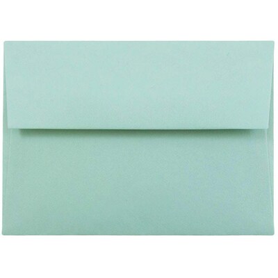 JAM Paper 4Bar A1 Invitation Envelopes, 3.625 x 5.125, Aqua Blue, Bulk 250/Box (5157439c)