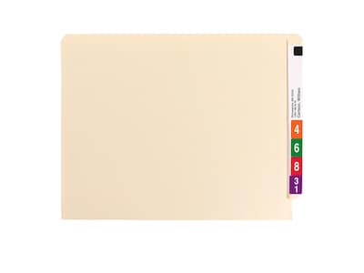 Smead End-Tab File Folders, Shelf-Master Reinforced Straight-Cut Tab, Letter Size, Manila, 100/Box (24109)