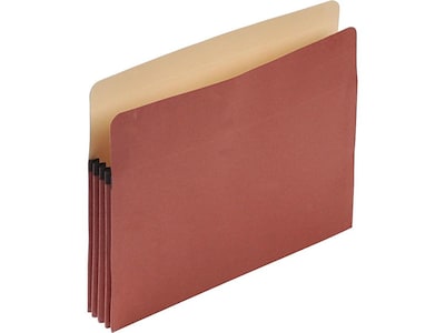 Pendaflex 100% Recycled Heavy Duty Reinforced File Pocket, 3 1/2 Expansion, Letter Size, Red (E1524