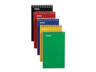 Staples Memo Pads, 3 x 5, College Ruled, Assorted Colors, 75 Sheets/Pad, 240 Pads/Pack (TR11491CT)
