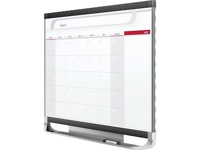 Quartet Prestige Magnetic Total Erase Calendar Whiteboard, Graphite Frame, 3' x 2' (CP32P2)