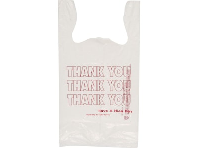 Interplast 21H x 11.5W Shopping Bags, White, 900/Carton (THW1VAL)