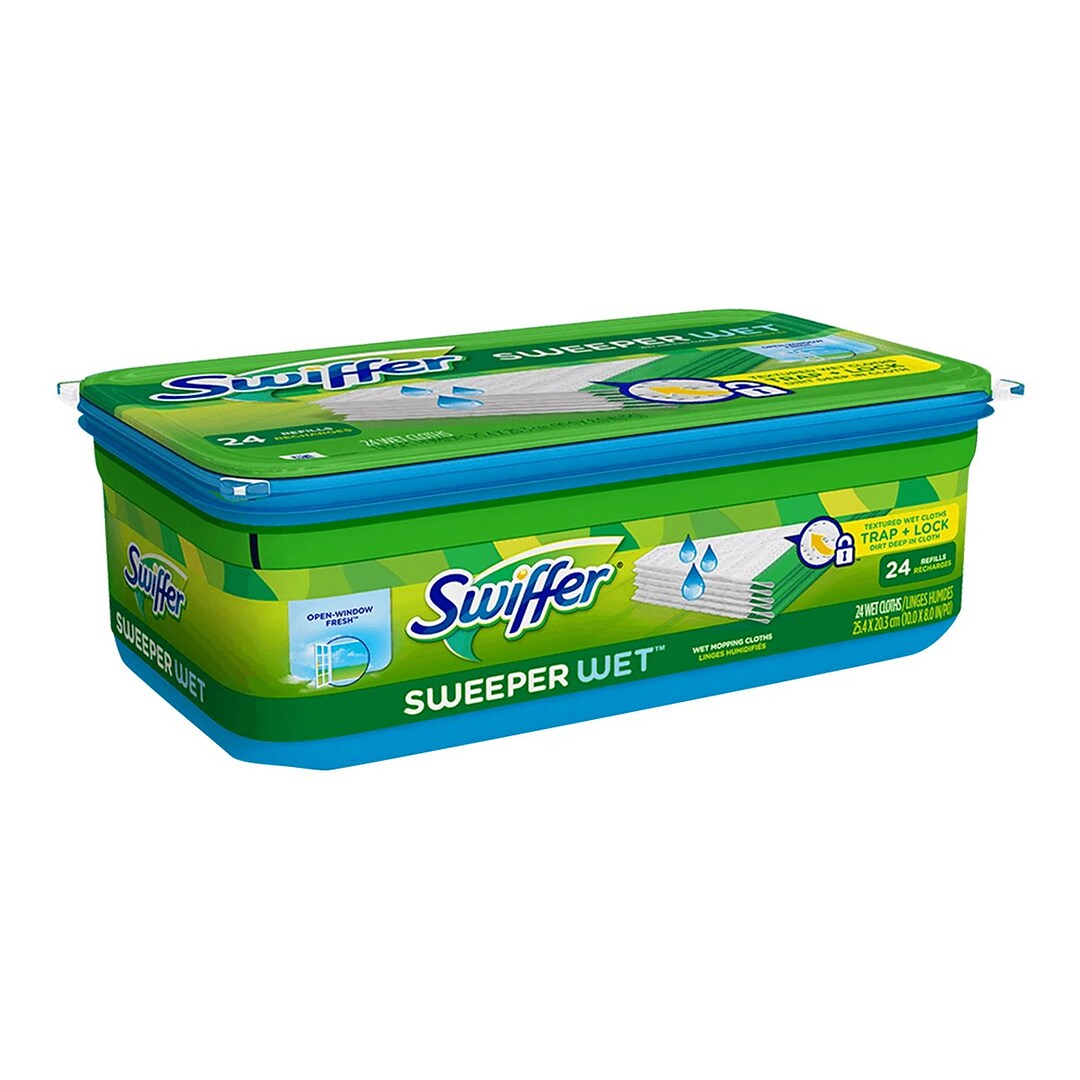 Swiffer Sweeper Wet Mopping Cloths, Open-Window Fresh, 24 Count (74597) |  Quill.com