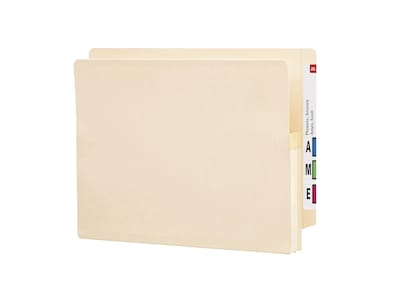 Smead End Tab File Pocket, Reinforced Straight-Cut Tab, 1-3/4 Expansion, Letter Size, Manila, 25/Bo