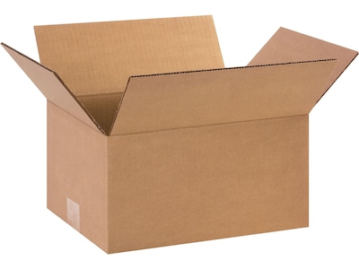 12 x 9 x 6 Standard Shipping Boxes, 32 ECT, Kraft, 25/Bundle (120906)