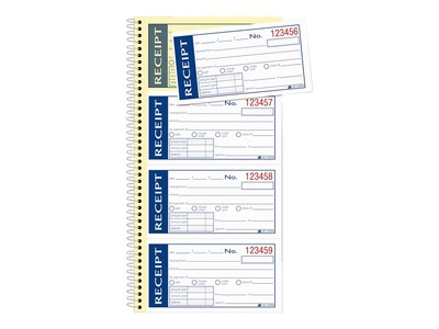 Adams Write N Stick 2-Part Carbonless Receipts Book, 2.75 x 4.75, White, 200 Forms/Book (SC1152WS
