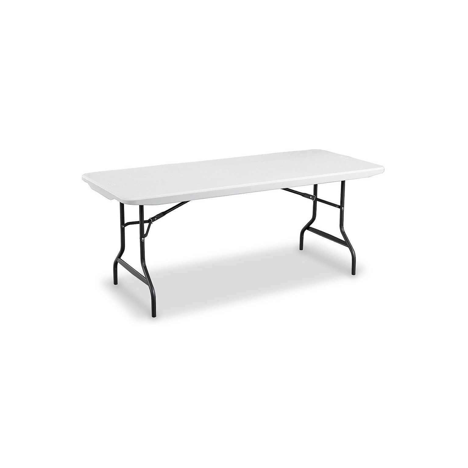 Quill Brand® Folding Table, 6 x 29, White Granite (79123)