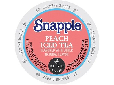 Snapple Peach Iced Tea, Keurig K-Cup Pods, 22/Box (6872)