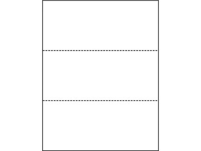 Printworks® Professional 8.5" x 11" Perforated Paper, 20 lbs., 92 Brightness, 2500 Sheets/Carton (04120)