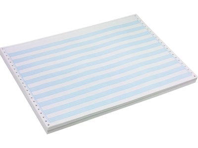 Blue Bar Computer Paper, 14 7/8 x 11, 20 lb