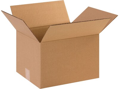 12 x 10 x 8 Standard Shipping Boxes, 32 ECT, Kraft, 25/Bundle (121008)