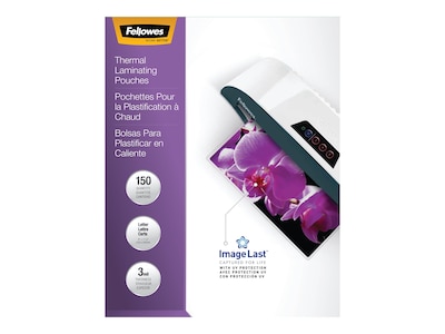 Fellowes Premium ImageLast Thermal Laminating Pouches, Letter Size, 3 Mil, 150/Pack (5200509)