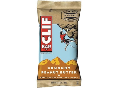 Clif Bar Crunchy Crunchy Peanut Butter Energy Bar, 12 Bars/Box (CCC50120)