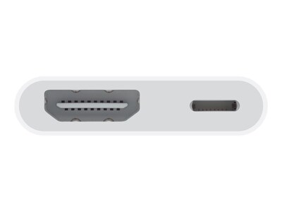 Apple Lightning to HDMI Adapter for iPhones/iPad/iPod with Lightning Connector, White (MD826AM/A)