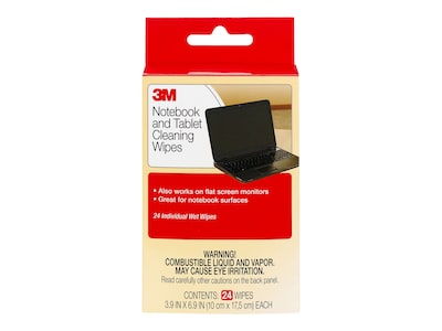3M™ Cleaner Notebook Screen Cleaning Wipes, 24 Individual Packs (CL630)