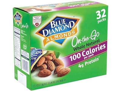 Blue Diamond Almonds, 0.63 oz., 32 Packs/Box (220-00512)