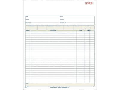 Adams 3-Part Carbonless Sales Orders, 10.69"L x 8.38"W, 50 Sets/Book (TC8100)