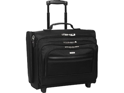 Solo New York Midtown Collection Columbus Laptop Rolling Briefcase, Black Polyester (B64-4)