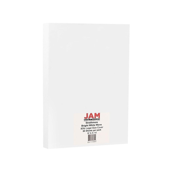 Jam Paper Strathmore 80 Lb. Cardstock Paper 8.5 X 11 Bright