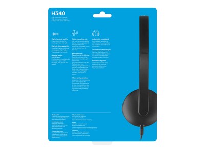 Logitech H340 Computer Headset Over the Head Black 981 000507