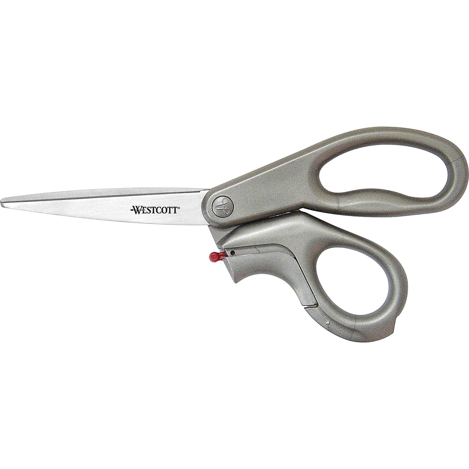 Westcott E-Z Open 8 Stainless Steel Multi-Purpose Scissors, Pointed Tip, Gray (13227)