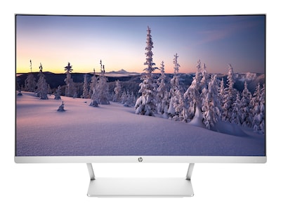 HP 27 Monitor, 27 Curved LED Backlit Monitor, Pike Silver