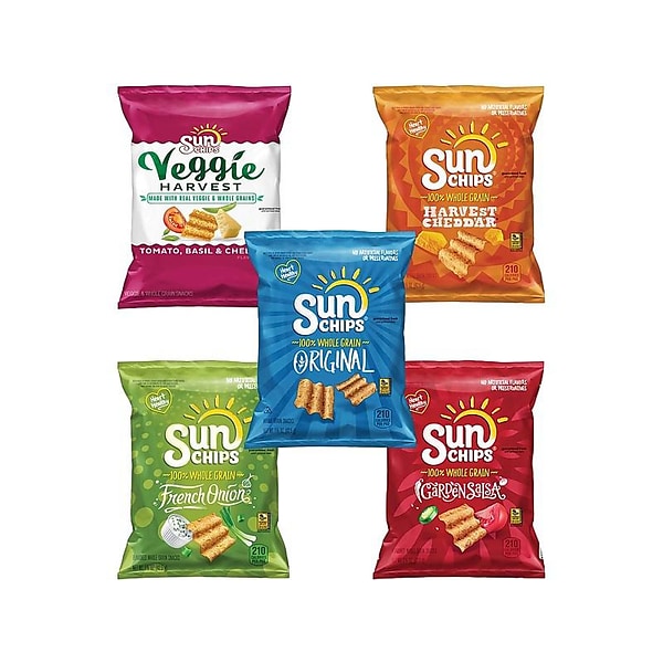 Sunchips Chips, Variety, 1.5 Oz., 30/Carton (295-00009) | Quill.com