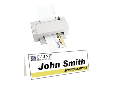 C-Line 4.25"H x 11"W White Matte Table Tents, Inkjet/Laser, 50/Box