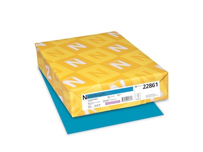 Astrobrights 65 lb. Cardstock Paper, 8.5 x 11, Celestial Blue, 250 Sheets/Pack (WAU22861)