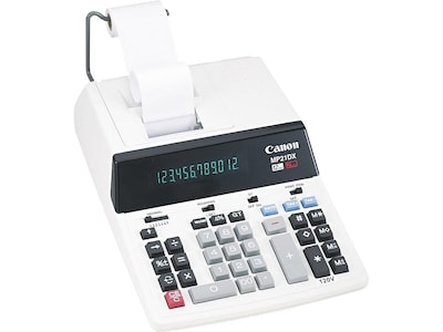 Canon CNMMP21DX 12-Digit Desktop Calculator, Light Gray
