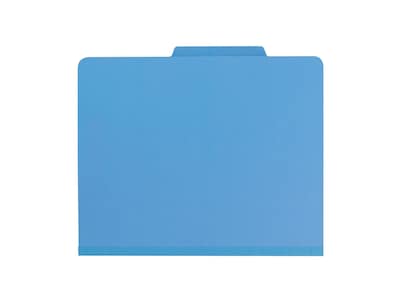 Smead Card Stock Heavy Duty Classification Folders, 2 Expansion, Letter  Size, 2 Dividers, Blue, 10/
