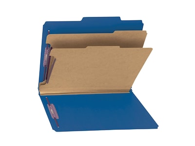 Smead Classification Folders with SafeSHIELD Fasteners, 2" Expansion,  Letter Size, 2 Dividers, Dark | Quill.com