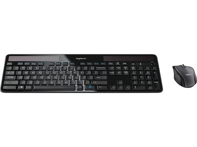 Logitech Solar Combo MK750 Wireless Keyboard & Mouse, Black (920-005002) |  Quill.com