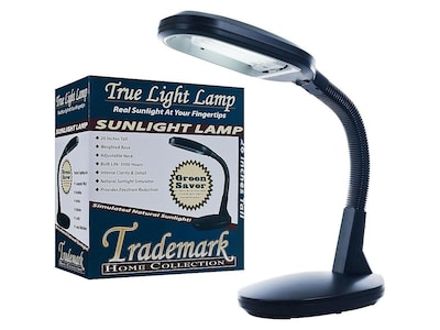Lavish Home Sunlight Compact Fluorescent (CFL) Desk Lamp, 22H, Black (72-0893)