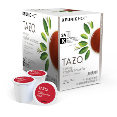Tazo Awake English Breakfast Black Tea, Keurig K-Cup Pods, 24/Box (736090)