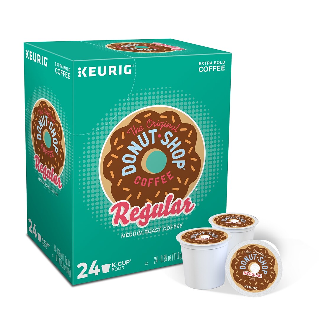 Donut K-Cups - (24) Regular Medium Roast Keurig Coffee Pods | Quill.com