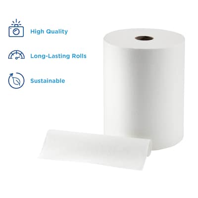 enmotion Hardwound Paper Towels, 1-ply, 800 ft./Roll, 6 Rolls/Carton (89460)