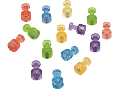 Quartet Magnetic Push Pins, Assorted Colors, 20/Pack (MPPC)