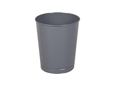 Rubbermaid Indoor Trash Can w/ no Lid, Gray Steel, 6.5 Gal. (FGWB26GR)
