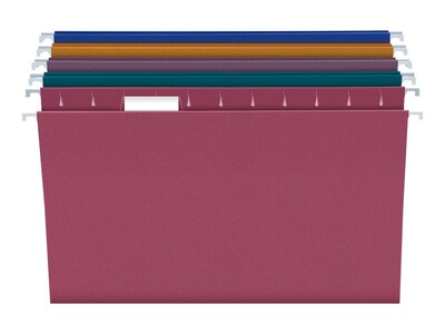 Pendaflex 100% Recycled Hanging File Folders, 1/5-Cut Tab, Letter Size, Assorted Colors, 20/Box (PFX 35117)