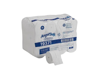 Angel Soft Professional Series Compact Coreless Toilet Paper, 2-Ply, White, 750 Sheets/Roll, 36 Rolls/Carton (19371)