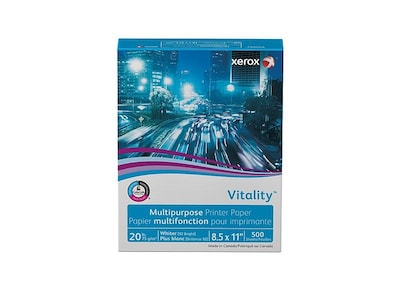 Xerox® Vitality® 8.5 x 11 Multipurpose Paper, 20 lbs., 92 Brightness, 500/Ream (3R02047)