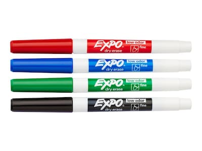 Expo - Low Odor Dry Erase Marker Starter Set, Assorted - 4 per